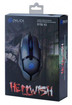 Мышь Оклик 915G HELLWISH V2 черный/серый оптическая (4800dpi) USB (6but) от магазина РЭССИ