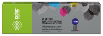 Картридж струйный Cactus CS-EPT9443 T9443 пурпурный (45мл) для Epson WorkForce WF-C5290DW/WF-C5790DW от магазина РЭССИ