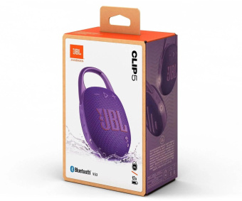 Колонка порт. JBL Clip 5 пурпурный 7W Mono BT 1400mAh от магазина РЭССИ