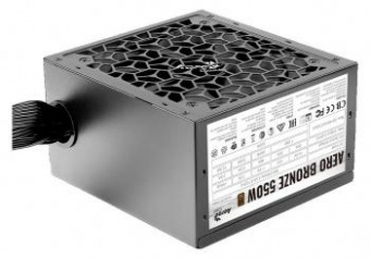 Блок питания Aerocool ATX 550W AERO BRONZE 80+ bronze (24+4+4pin) APFC 120mm fan 5xSATA RTL от магазина РЭССИ