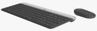Клавиатура + мышь Logitech MK470 клав:графитовый/светло-серый мышь:графитовый USB беспроводная slim (920-009180) от магазина РЭССИ