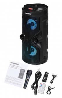 Минисистема Hyundai H-MC150 черный 50Вт FM USB BT SD/MMC от магазина РЭССИ