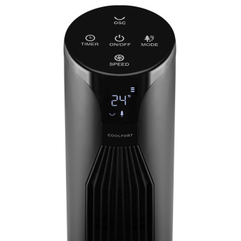 Вентилятор напольный Coolfort CF-2043 55Вт скоростей:3 ПДУ черный от магазина РЭССИ