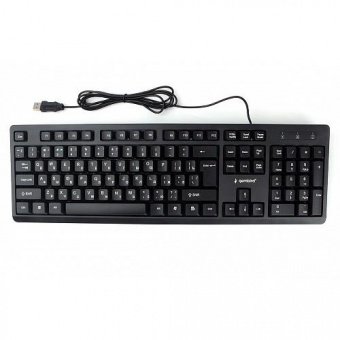 Клавиатура Gembird KB-8355U-BL USB черный лазерная гравировка символов кабель 185м от магазина РЭССИ