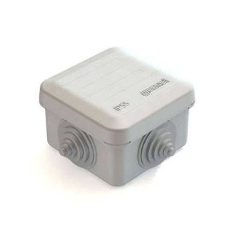 Коробка распаячная для наружного монтажа 70х70х40мм IP55 4 гермоввода с защелк. крышкой 8820012 от магазина РЭССИ