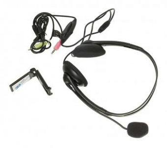 Наушники с микрофоном A4Tech HS-6 черный 2м накладные оголовье от магазина РЭССИ