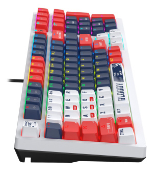 Клавиатура A4Tech Bloody S98 механическая синий/белый USB for gamer LED (SPORTS NAVY) от магазина РЭССИ