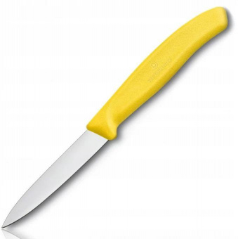 Нож кухонный Victorinox Swiss Classic (6.7606.L118) стальной для чистки овощей и фруктов лезв.80мм прямая заточка желтый от магазина РЭССИ