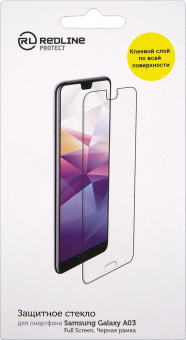 Защитное стекло для экрана Redline УТ000029202 черный для Samsung Galaxy A03/A12/M12/A13/A23/M33/M23 прозрачная 1шт. от магазина РЭССИ