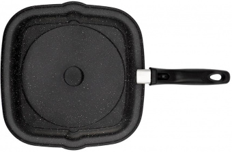 Сковорода-гриль Starwind Chef SW-CH3027G квадратная покрытие: Pfluon ручка несъемная (с крышкой) черный от магазина РЭССИ