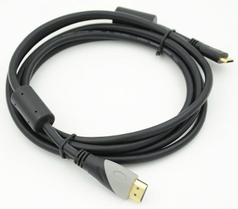 Кабель аудио-видео HDMI (m)/Mini HDMI (m) 2м. феррит.кольца черный от магазина РЭССИ