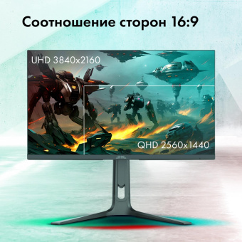 Монитор GMNG 27" Gaming GM-27F23 черный IPS LED 2ms 16:9 HDMI M/M матовая HAS Piv 400cd 178гр/178гр 3840x2160 160Hz G-Sync FreeSync DP Quad 4K (2160p) 6.63кг от магазина РЭССИ