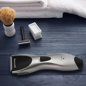 Машинка для стрижки Maxwell MW-2103 серебристый (насадок в компл:1шт) от магазина РЭССИ