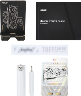 Видеокарта Asus PCI-E 4.0 TUF-RTX4070TIS-16G-BTF-WHITE NVIDIA GeForce RTX 4070TI Super 16Gb 256bit GDDR6X 2610/21000 HDMIx2 DPx3 HDCP Ret от магазина РЭССИ