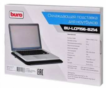Подставка для ноутбука Buro BU-LCP156-B214 15.6"358x270x21мм 1xUSB 2x 140ммFAN 597г металлическая сетка/пластик черный от магазина РЭССИ