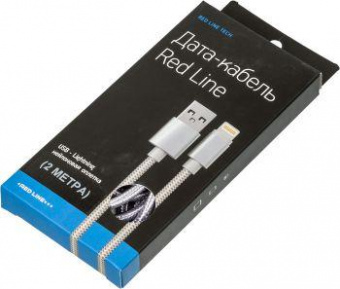 Кабель Redline УТ000014152 USB (m)-Lightning (m) 2м серебристый от магазина РЭССИ