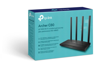 Роутер беспроводной TP-Link Archer C80 AC1900 10/100/1000BASE-TX черный от магазина РЭССИ