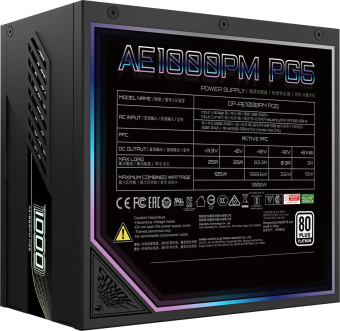Блок питания Gigabyte ATX 1000W GP-AE1000PM PG5 Gen.5 80+ platinum (20+4pin) APFC 120mm fan 16xSATA Cab Manag RTL от магазина РЭССИ
