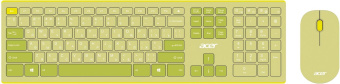 Клавиатура + мышь Acer OCC205 клав:зеленый/желтый мышь:зеленый/желтый USB беспроводная slim (ZL.ACCEE.00E) от магазина РЭССИ