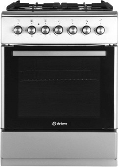 Плита Комбинированная De Luxe 606040.01гэ-005(кр) ЧР серый (стеклянная крышка) реш.чугун от магазина РЭССИ