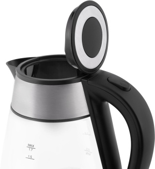 Чайник электрический Vitek VT-7037 1.8л. 2200Вт прозрачный/черный корпус: стекло/металл/пластик от магазина РЭССИ