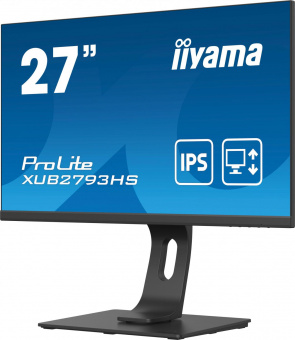 Монитор Iiyama 27" ProLite XUB2793HS-B4 черный IPS LED 16:9 HDMI M/M матовая HAS Piv 300cd 178гр/178гр 1920x1080 VGA DP FHD 6.7кг от магазина РЭССИ