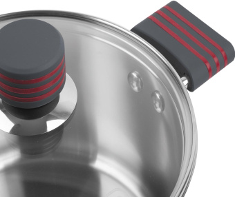Кастрюля Rondell Stripes RDS-1281 5.8л. d=24см (с крышкой) стальной от магазина РЭССИ
