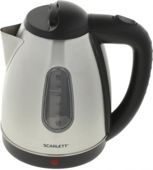 Чайник электрический Scarlett SC-EK21S20 1.8л. 1600Вт черный/серебристый (корпус: металл) от магазина РЭССИ