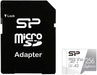 Флеш карта microSDXC 256Gb Class10 Silicon Power SP256GBSTXDA2V20SP Superior + adapter от магазина РЭССИ