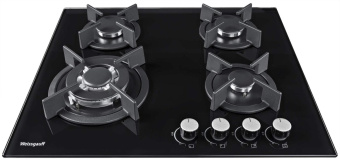 Газовая варочная поверхность Weissgauff HGG 640 BGV черный от магазина РЭССИ