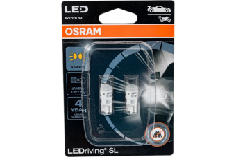 Автолампа OSRAM W5W W2.1x9.5d LED 2 шт. YELLOW 12 В 2827DYP-02B от магазина РЭССИ