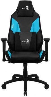 Кресло игровое Aerocool Admiral черный/голубой сиденье черный эко.кожа с подголов. крестов. нейлон от магазина РЭССИ