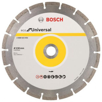 Диск алмазный Bosch ECO Universal (2608615031) d=230мм d(посад.)=22.23мм (угловые шлифмашины) от магазина РЭССИ