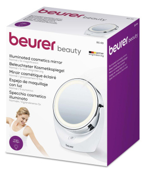 Косметическое зеркало BeurerBS49 круглое 11см настольное белый (584.01) от магазина РЭССИ