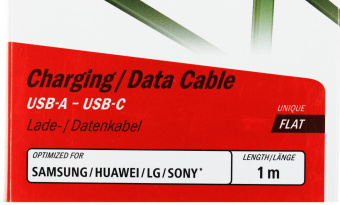 Кабель Hama 00187231 USB (m)-USB Type-C (m) 1м зеленый плоский от магазина РЭССИ