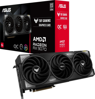 Видеокарта Asus PCI-E TUF-RX9070-O16G-GAMING AMD Radeon RX 9070 16Gb 256bit GDDR6 2170/20000 HDMIx1 DPx3 HDCP Ret от магазина РЭССИ