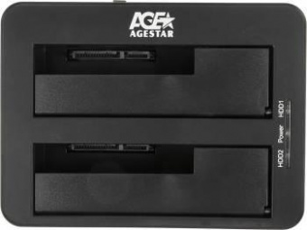 Док-станция для HDD AgeStar 3UBT8 SATA III USB3.0 пластик/алюминий серебристый 2 от магазина РЭССИ