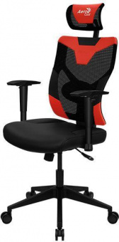 Кресло игровое Aerocool Guardian черный/красный сиденье черный эко.кожа/сетка крестов. нейлон от магазина РЭССИ