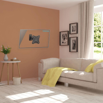 Кронштейн для телевизора Kromax CORBEL-2 черный 10"-32" макс.25кг настенный поворот и наклон от магазина РЭССИ