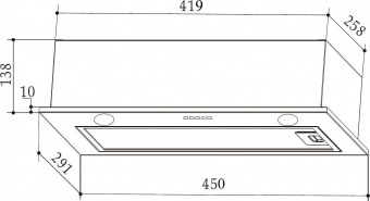 Вытяжка встраиваемая Weissgauff Box 456 Black черный управление: кнопочное (1 мотор) от магазина РЭССИ