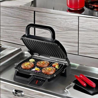 Электрогриль Tefal GC305816 серебристый/черный от магазина РЭССИ