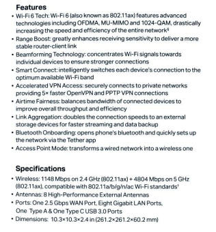 Роутер беспроводной TP-Link Archer AX6000 AX6000 10/100/1000BASE-TX (упак.:1шт) от магазина РЭССИ