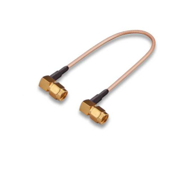 Пигтейл SMA(male) - SMA(male) угловой/угловой, кабель RG-178, длина 250мм от магазина РЭССИ