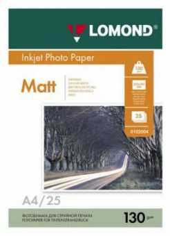 Фотобумага Lomond 0102039 A4/130г/м2/25л./белый матовое/матовое для струйной печати от магазина РЭССИ