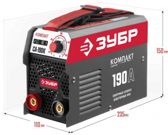 Сварочный аппарат Зубр СА-190К инвертор ММА 5.4кВт от магазина РЭССИ