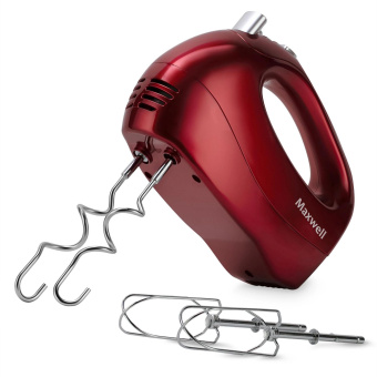 Миксер ручной Maxwell MW-1357 300Вт красный от магазина РЭССИ