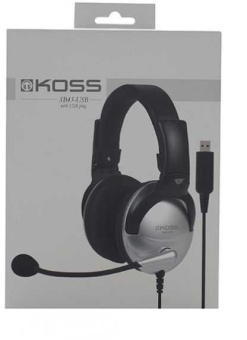 Наушники с микрофоном Koss SB45-USB черный/серебристый 2.4м мониторные оголовье (15116464) от магазина РЭССИ