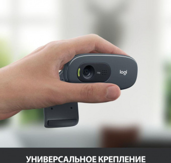 Камера Web Logitech HD Webcam C270 черный 0.9Mpix (1280x720) USB2.0 с микрофоном (960-001063/960-000584) от магазина РЭССИ