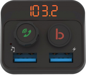 Автомобильный FM-модулятор Ritmix FMT-B100 черный MicroSD BT USB (80000554) от магазина РЭССИ