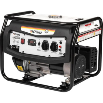 Бензиновый генератор KRANZ KR3300 33 кВт 230 В 15 л ручной стартер KR-16-1133 от магазина РЭССИ